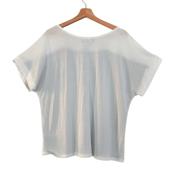 ANTHROPOLOGIE COS Square Neck Two Color Short Sleeve Top Size L NEW - Picture 5 of 7